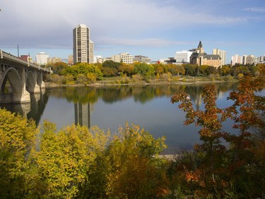 The colourful riverbank is seen September 21, 2016.