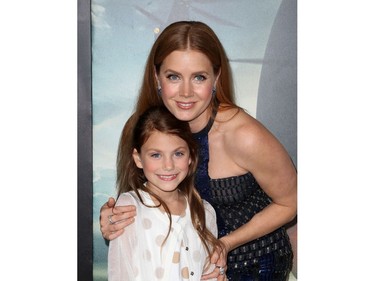 Abigail Pniowsky and Amy Adams attend the Los Angeles premiere of Paramount Pictures' Arrival, November 6, 2016, in Los Angeles, California.