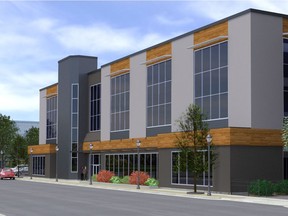 An artist's rendering of Duchuck Holdings Ltd.'s vision for Saskatoon's old police station. Duchuck Holdings bough the property, pending city council approval, for an undisclosed price.