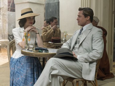 Marion Cotillard and Brad Pitt star in "Allied."