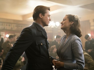 Marion Cotillard and Brad Pitt star in "Allied."