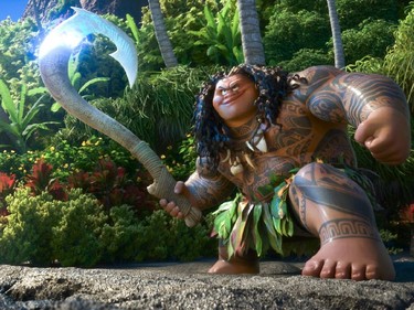 Demigod Maui, voiced by Dwayne Johnson, in "Moana."
