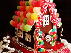 A gingerbread house begins with a solid foundation.