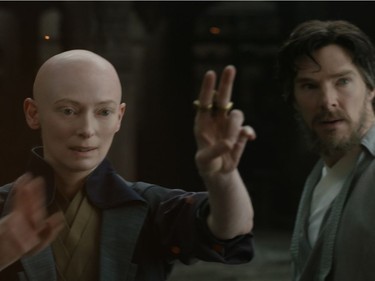 Tilda Swinton and Benedict Cumberbatch star in Marvel's "Doctor Strange."