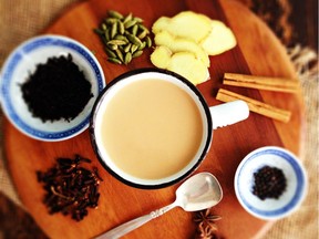 Chai latte (above), and golden milk (below).