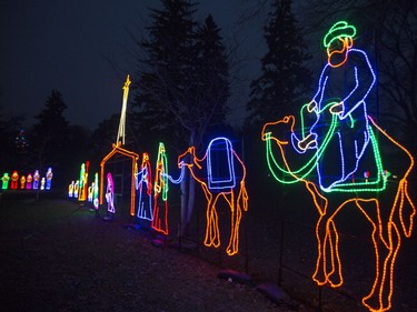 The 2016-17 annual BHP Billiton Enchanted Forest at the Saskatoon Forestry Farm Park is officially lit up, November 17, 2016. Proceeds from this year's holiday sparkling forest go to the Saskatoon City Hospital and the Saskatoon Zoo Foundation.