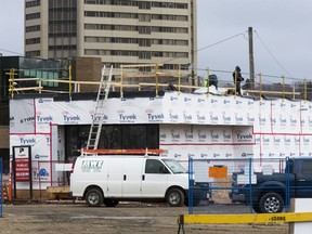 A show suite is being built at Parcel Y at River Landing in Saskatoon. Prospective buyers will get the first look at the model unit for a planned riverfront condo tower on the weekend of Nov. 19 and 20.