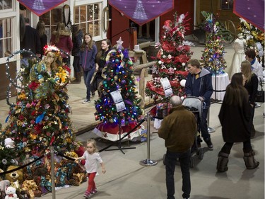 The annual Festival of Trees is being well attended early in the week by the public and swarms of school children decking the halls, November 21, 2016.