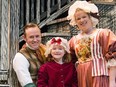 Persephone's A Christmas Carol, featuring Skye Brandon and Kristi Friday with their daughter Pyper as the Cratchits.