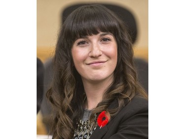 Saskatoon city councillor Sarina Gersher sworn in October 31, 2016.