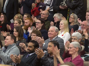 Saskatoon's new mayor Charlie Clark and the newly elected city council were been applauded more than once during the swearing in ceremony, October 31, 2016.