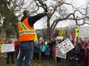 Concerned people gathered Saturday to protest what's happening to services at the Lighthouse.