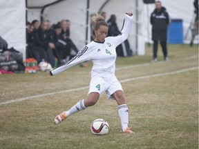 Taneil Gay's goal in Sunday's Canada West bronze medal match gave the University of Saskatchewan Huskies the 1-0 victory.