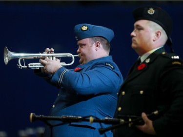 The annual Remembrance Day Ceremony at SaskTel Centre, the biggest indoor ceremony in Canada, November 11, 2016.