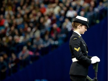 The annual Remembrance Day Ceremony at SaskTel Centre, the biggest indoor ceremony in Canada, November 11, 2016.