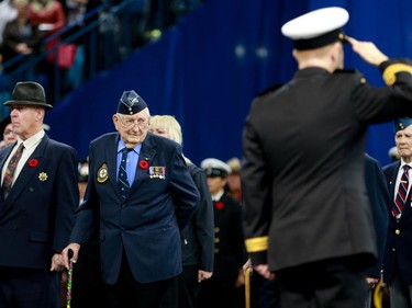 The annual Remembrance Day Ceremony at SaskTel Centre, the biggest indoor ceremony in Canada, November 11, 2016.