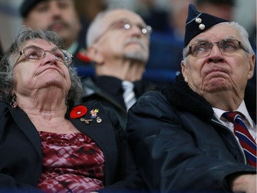 SaskTel Centre was filled with emotion as people paused to remember during the annual Remembrance Day Ceremony, the biggest indoor ceremony in Canada, November 11, 2016.