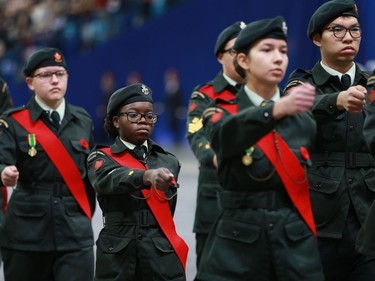 The annual Remembrance Day Ceremony parade closes off the ceremony at SaskTel Centre, the biggest indoor ceremony in Canada, November 11, 2016.