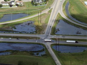 The intersection of Boychuk Drive and Highway 16 is seen in this Aug. 20, 2014 aerial photo.