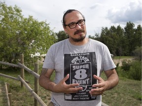 Marcel Petit, an independent filmmaker in Saskatoon, speaks during the Saskatoon Tribal Council Film Camp at the Salvation Army Beaver Creek Camp south of Saskatoon, Wednesday, July 13, 2016 where he was helping students make a zombie movie as a filmmaking mentor. He is now encouraging people to write the Greater Saskatoon Catholic School Division to change their stance after the division said students participation in a recent demonstration was a 'significant concern.'
