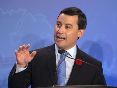 Conservative candidate Michael Chong during the Conservative Party's first leadership debate in Saskatoon, moderated by Kaveri Braid, November 9, 2016.