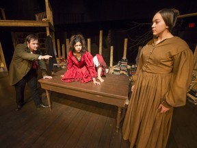 Jordie Richardson (from left), Yulissa Campos and Quinn Eberle star in Greystone Theatre's Bronte.