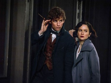 Eddie Redmayne and Katherine Waterston star in "Fantastic Beasts and Where to Find Them."