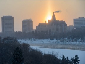 Canada's national forecaster is expecting five to 10 centimetres of snow in Saskatoon on Sunday.