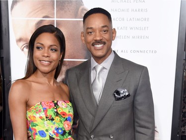 Naomie Harris and Will Smith attend the "Collateral Beauty" world premiere at Frederick P. Rose Hall, Jazz at Lincoln Centre on December 12, 2016 in New York City.