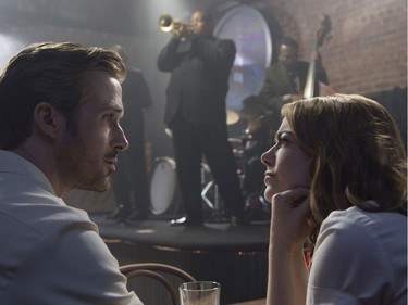 Ryan Gosling and Emma Stone star in "La La Land."