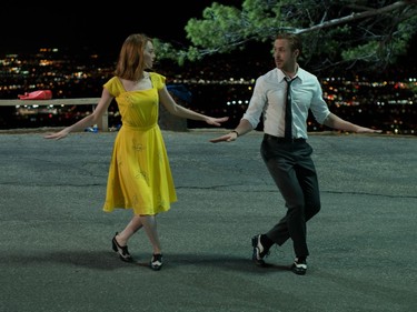 Emma Stone and Ryan Gosling star in "La La Land."