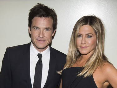Jason Bateman and Jennifer Aniston attend a screening of "Office Christmas Party," hosted by Paramount Pictures and The Cinema Society, at the Landmark Sunshine Cinema on December 5, 2016, in New York.