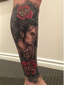 Mark Knoll's tattoo represents his three daughters Lucy (Leia), Stella (Padme), and Clare (Rey). The artist is Evelyn Arnason from Ink Addiction Tattoos in Saskatoon. (Courtesy of Mark Knoll/Permission only to use these photos with the StarPhoenix's story about Rogue One.)