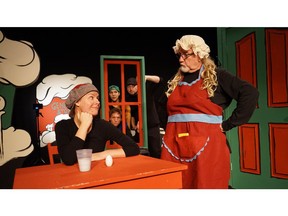 Kate Herriot and Blaine Hart in Monty Steals Christmas at Dancing Sky Theatre