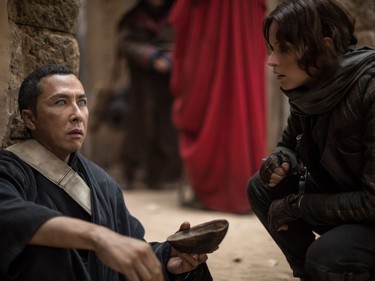 Donnie Yen and Felicity Jones star in "Rogue One: A Star Wars Story."