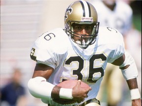 After an all-American career at Washington State, where he set the NCAA record for rushing yards in a single game, North Battleford's Rueben Mayes burst onto the scene in the NFL with the New Orleans Saints, rushing for 1,353 yards.
