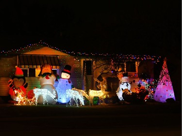 A photo tour of some of Saskatoon's homes decked out in lights and decorations ready for the Christmas season, like this one on 33rd Street West, November 30, 2016.