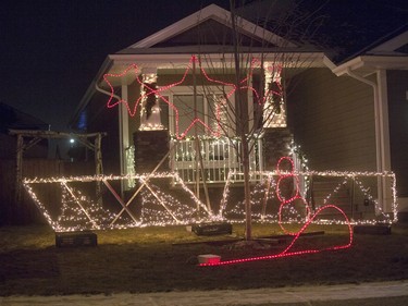 A photo tour of some of Saskatoon's homes decked out in lights and decorations ready for the Christmas season, like this one on Sinclair Crescent,  December 1, 2016.