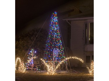 A photo tour of some of Saskatoon's homes decked out in lights and decorations ready for the Christmas season, like this one on Kaplan Green, December 1, 2016.