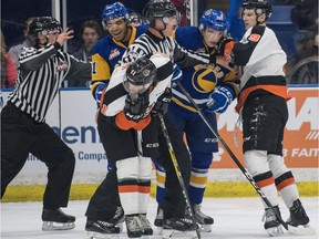 The Saskatoon Blades are back in action Tuesday night when they host the Moose Jaw Warriors. (LIAM RICHARDS/THE STAR PHOENIX)