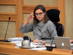 Mairin Loewen in city hall council chambers for budget talks, Wednesday, November 30, 2016. (GREG PENDER/STAR PHOENIX)