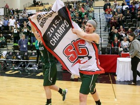 The University of Saskatchewan Huskies captured their first-ever Canadian Interuniversity Sport women's basketball championship title and Bronze Baby trophy with a 85-71 victory over the Ryerson Rams at Fredericton, N.B.