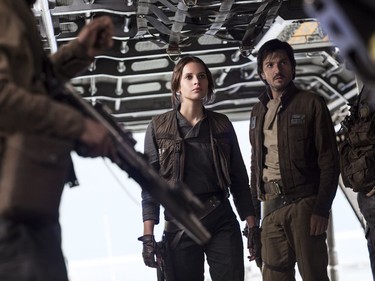 Felicity Jones and Diego Luna star in "Rogue One: A Star Wars Story."