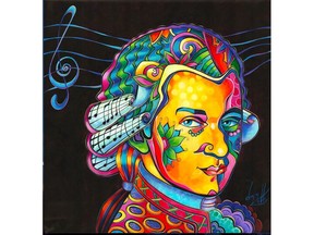 Saskatoon artist Denyse Klette's new portrait of Mozart is intended to bring his colourful music to life.