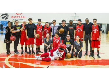 Canadian Prime Minister Justin Trudeau during a visit from students from La Loche Community School at the BioSteel Centre, where the Toronto Raptors practice, in Toronto, Ont. on Friday January 13, 2017.  Masai Ujiri, Toronto Raptors president and general manager, hosted a group of 10 kids, plus two teachers, from La Loche, Saskatchewan. Ernest Doroszuk/Toronto Sun/Postmedia Network