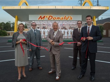 Michael Keaton (C) stars in "The Founder."