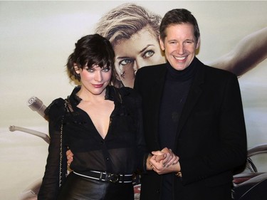 Milla Jovovich and Paul W.S. Anderson attend the "Resident Evil: The Final Chapter" premiere at Cinestar Sony Centre in Berlin, Germany, January 19, 2017.