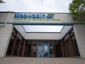 The Meewasin Valley Interpretive Centre doors are now locked after government funding was cut off in the SaskParty's recent budget, July 1, 2016. (Gord Waldner/Saskatoon StarPhoenix)