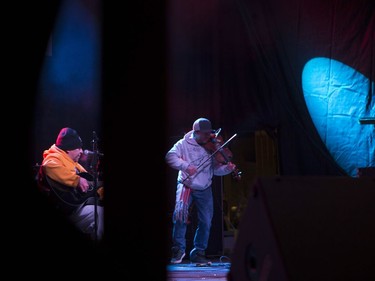 Dallas Boyer performs at a stage outside the Bessborough for the Canada 150 Celebration in Saskatoon, Saskatchewan on , Saturday December 31, 2016.