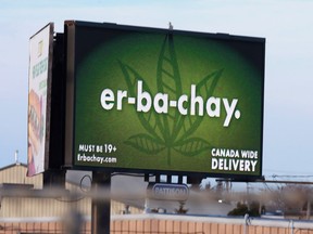 The Erbachay billboard is seen on Idylwyld Drive North and 44th Street in Saskatoon.